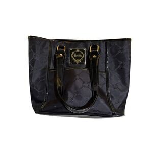 Harrods Black Nylon Tote Bag Shoulder Bag Logo Shopper‎ Everyday Purse